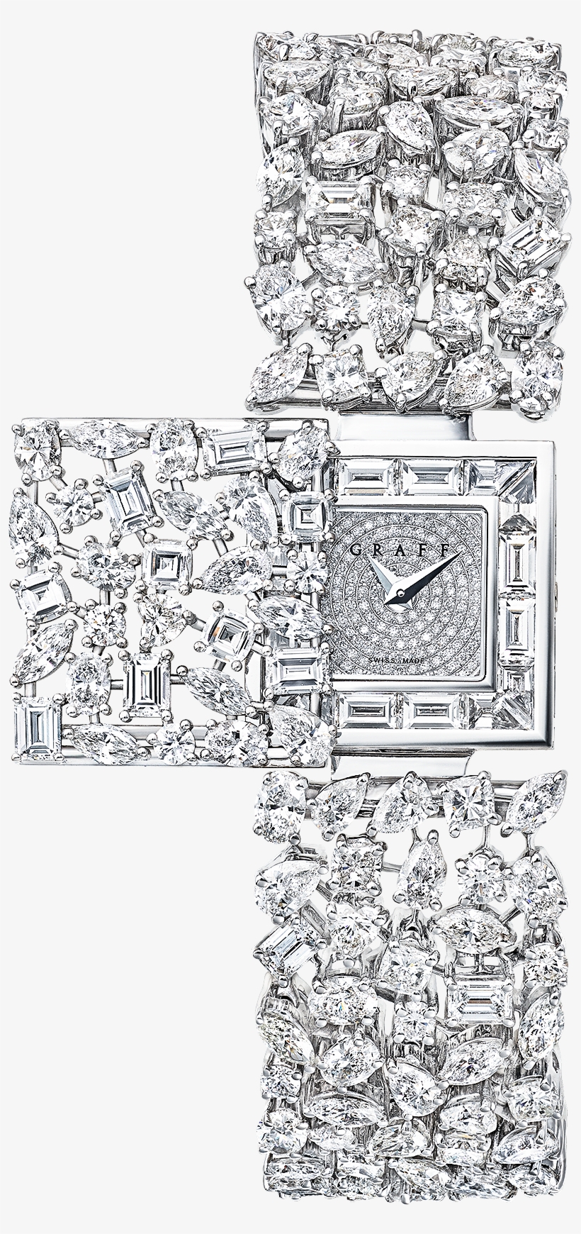 The Square Case Is Outlined With A Bezel Of Diamonds, - Graff Diamonds, transparent png download