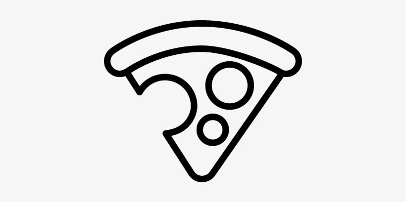 Slice Of Pizza Vector - Line Art, transparent png download
