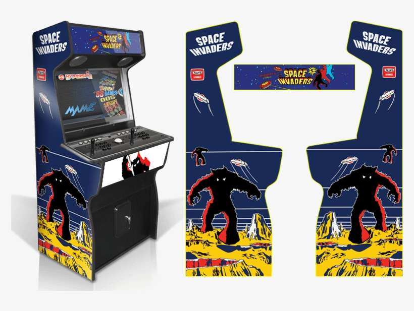 Custom Permanent Full Space Invaders Inspired Graphics - Graphics, transparent png download