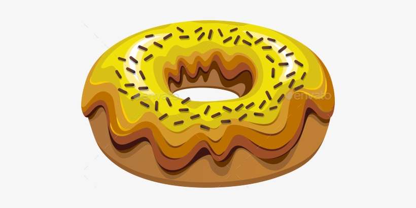 Donut-png Preview - Yellow Donut Clip Art, transparent png download
