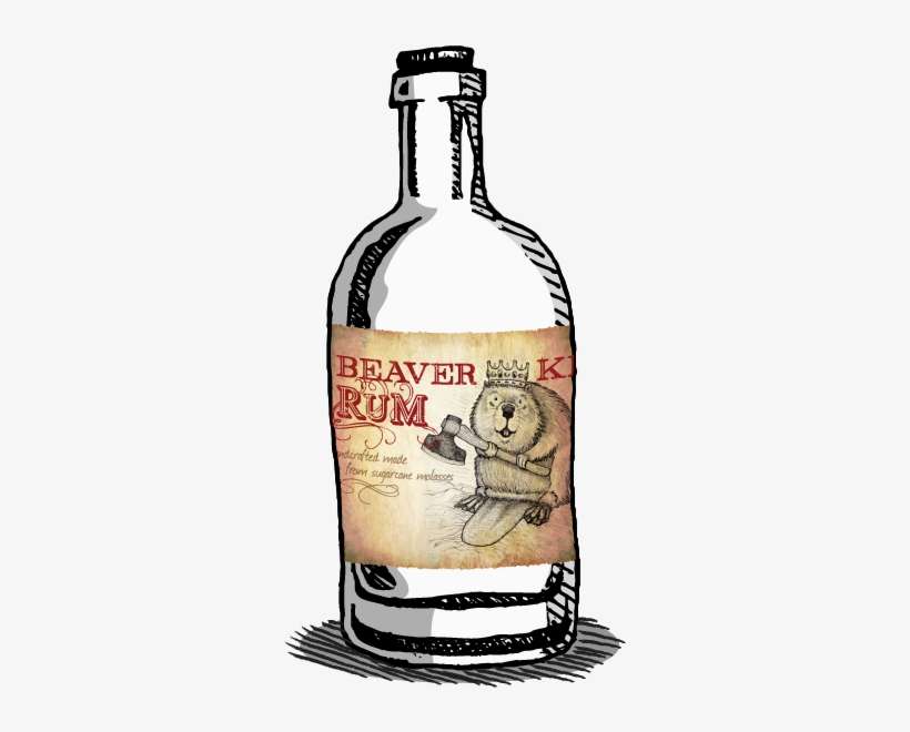 Beaver King - Glass Bottle, transparent png download