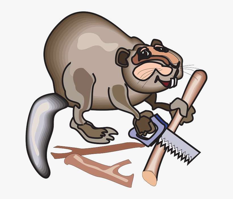 Cartoon, Saw, Beaver, Art, Animal, Business - Бобер Анимационные, transparent png download