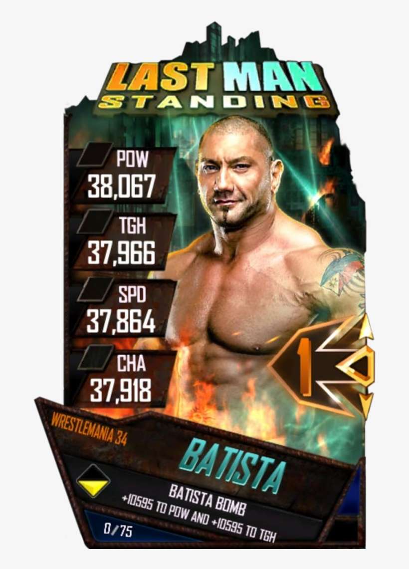 Batista S4 19 Wrestlemania34 Lms - Wwe Supercard Goliath Pro, transparent png download