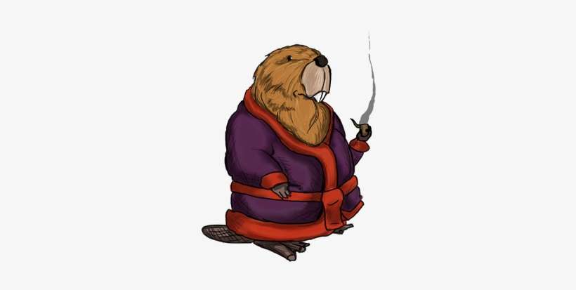 113kib, 341x368, Smoking Jacket Beaver - Illustration, transparent png download