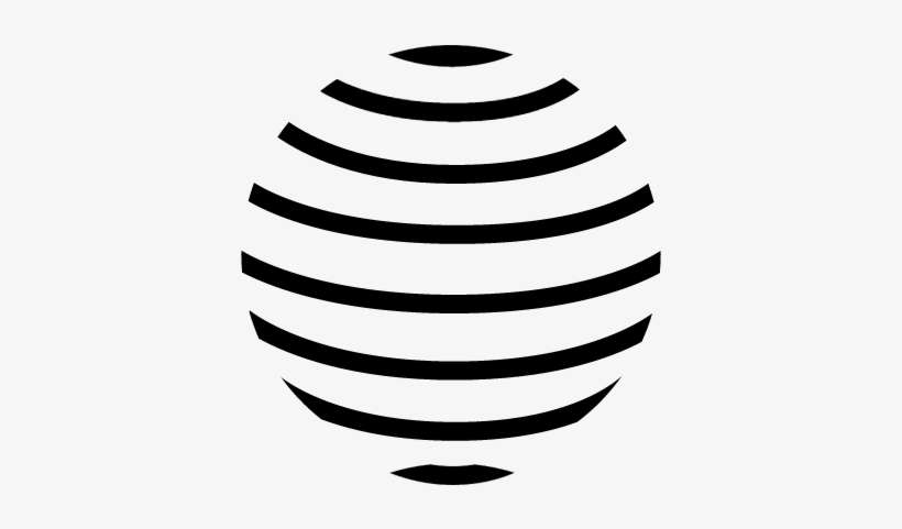 Earth Globe With Parallel Horizontal Lines Pattern - Circulo Con Rayas Horizontales, transparent png download