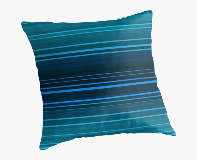 Abstract Blue And Green Horizontal Lines By Cesarpadilla - Pillow, transparent png download