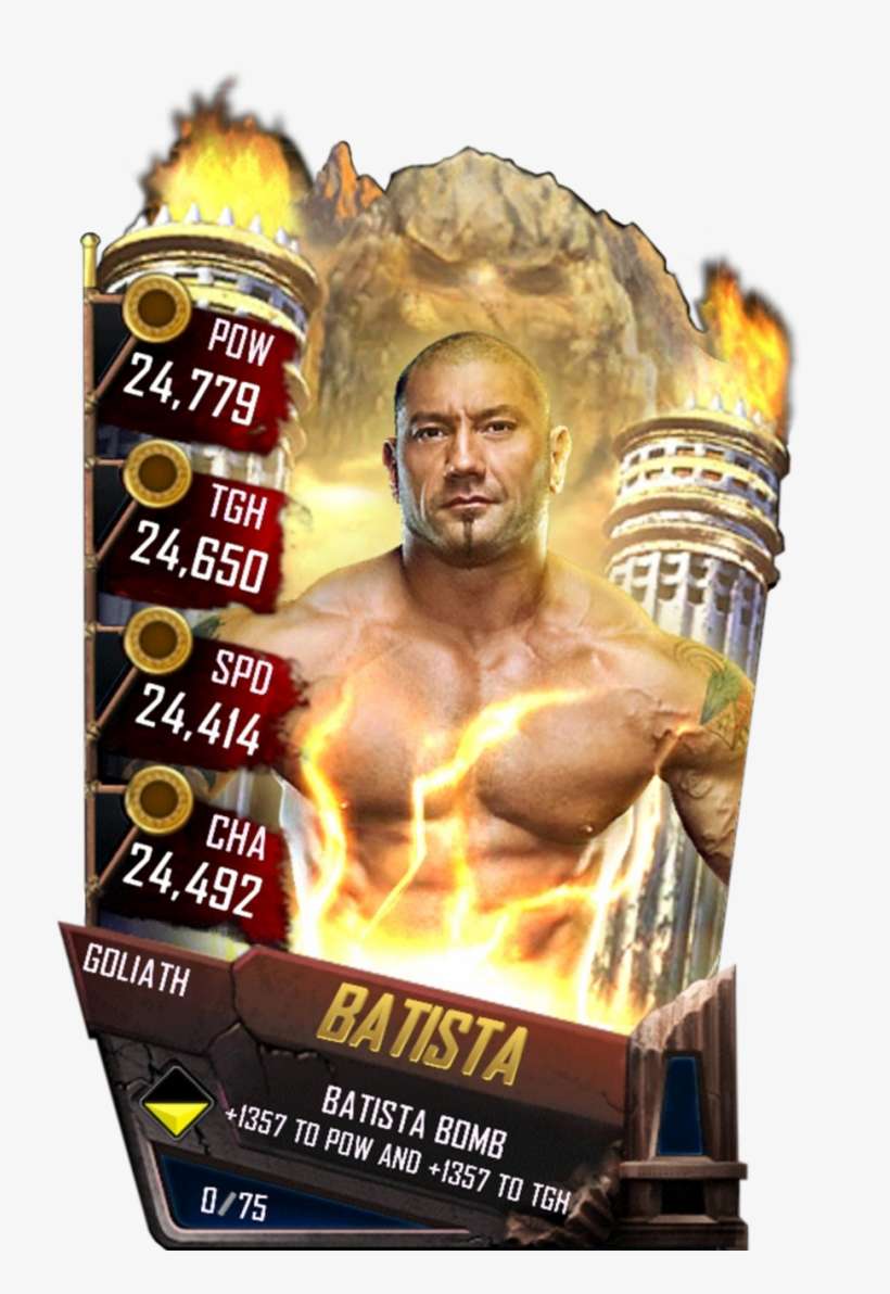 Batista S4 20 Goliath - Wwe Supercard Goliath Cards, transparent png download