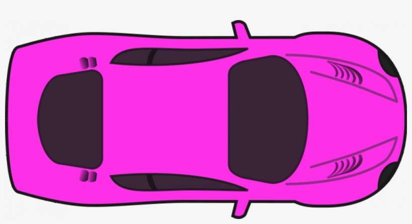 Pink Racing Car Vector Clip Art - Car Clipart Top View, transparent png download