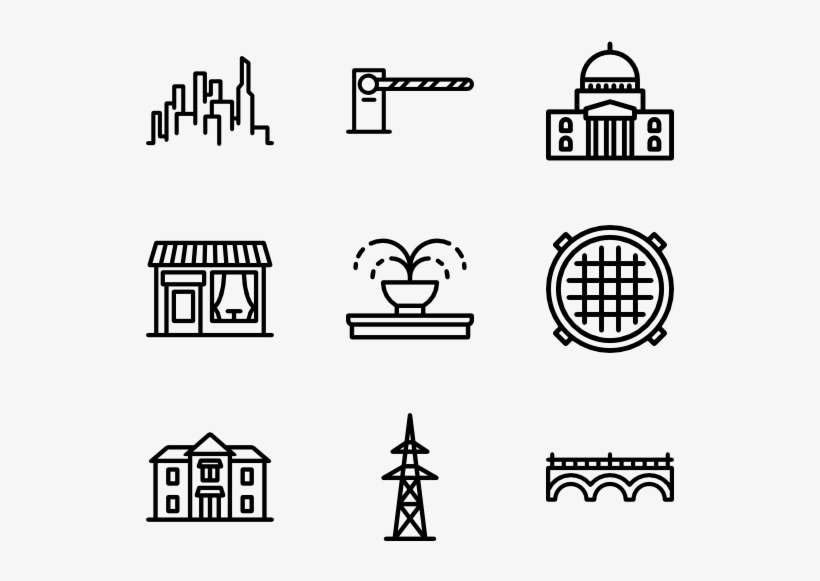 Down Town - Town Icon Vector, transparent png download