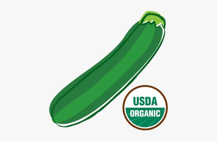 Organic-zucchini - Usda Organic Label Free, transparent png download