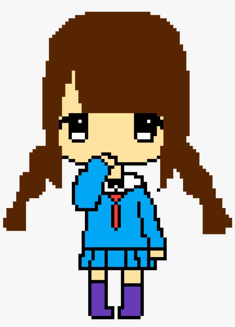 Cute Anime Girl - Minecraft PNG Image | Transparent PNG Free Download