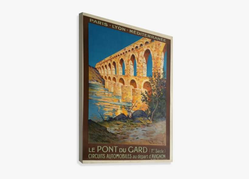Le Pont Du Gard Original Vintage Poster Canvas Print - Old Provence By Theodore Andrea Cook 9781902669199, transparent png download