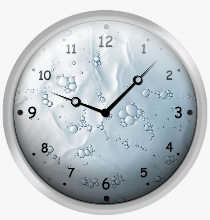 Water With Bubbles - Clock, transparent png download