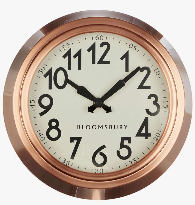 Bloomsbury - Freemans Copper Wall Clock In Copper Size, transparent png download