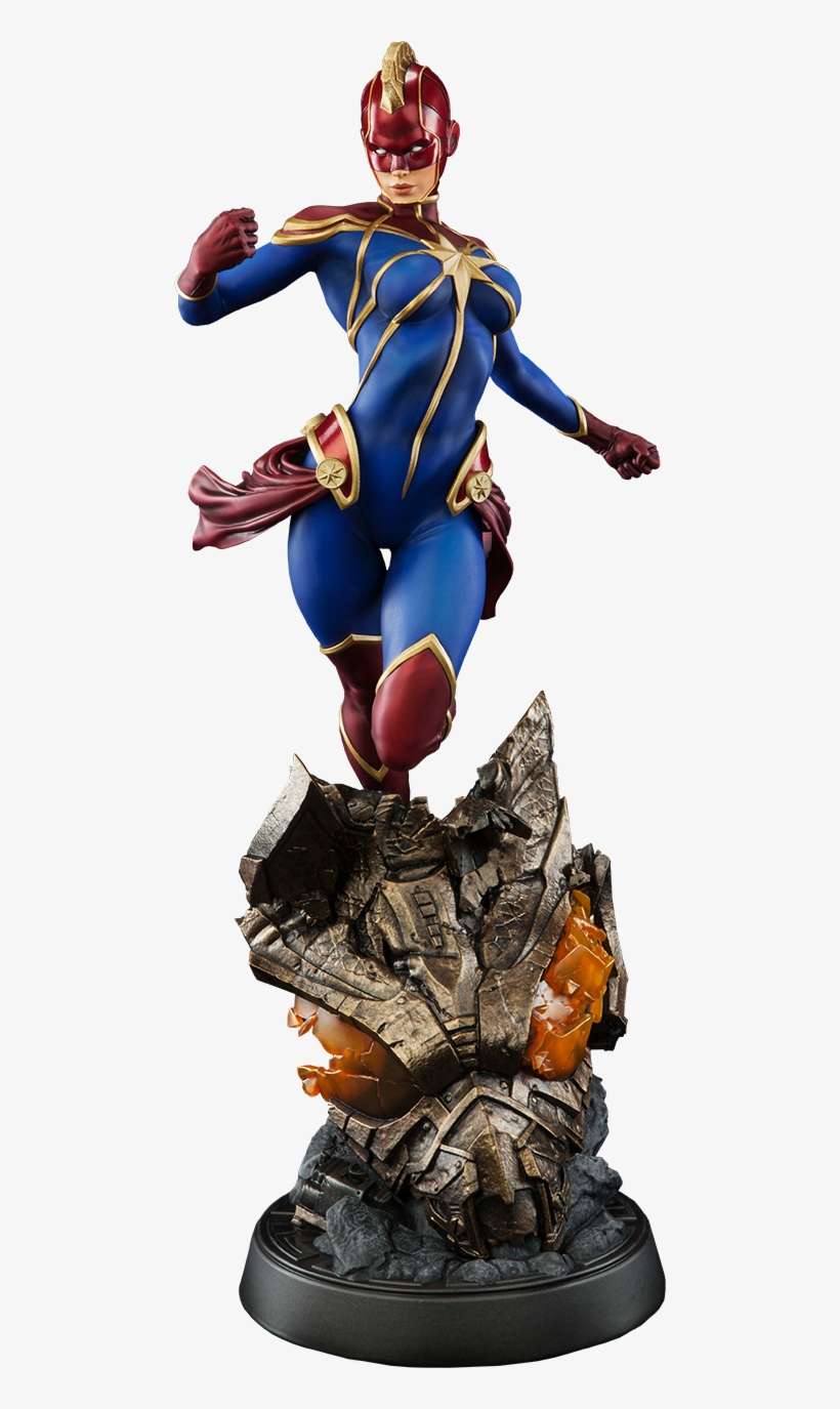 Marvel Captain Marvel Premium Format Silo - Captain Marvel - Premium Format 1:4 Scale Statue, transparent png download