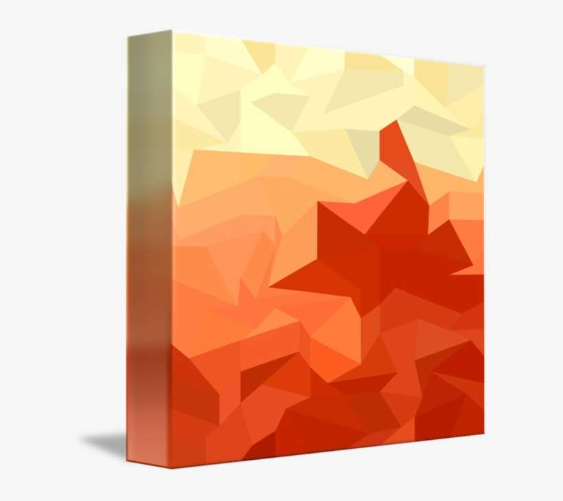 "red Abstract Low Polygon Background" By Aloysius Patrimonio - Low Poly, transparent png download
