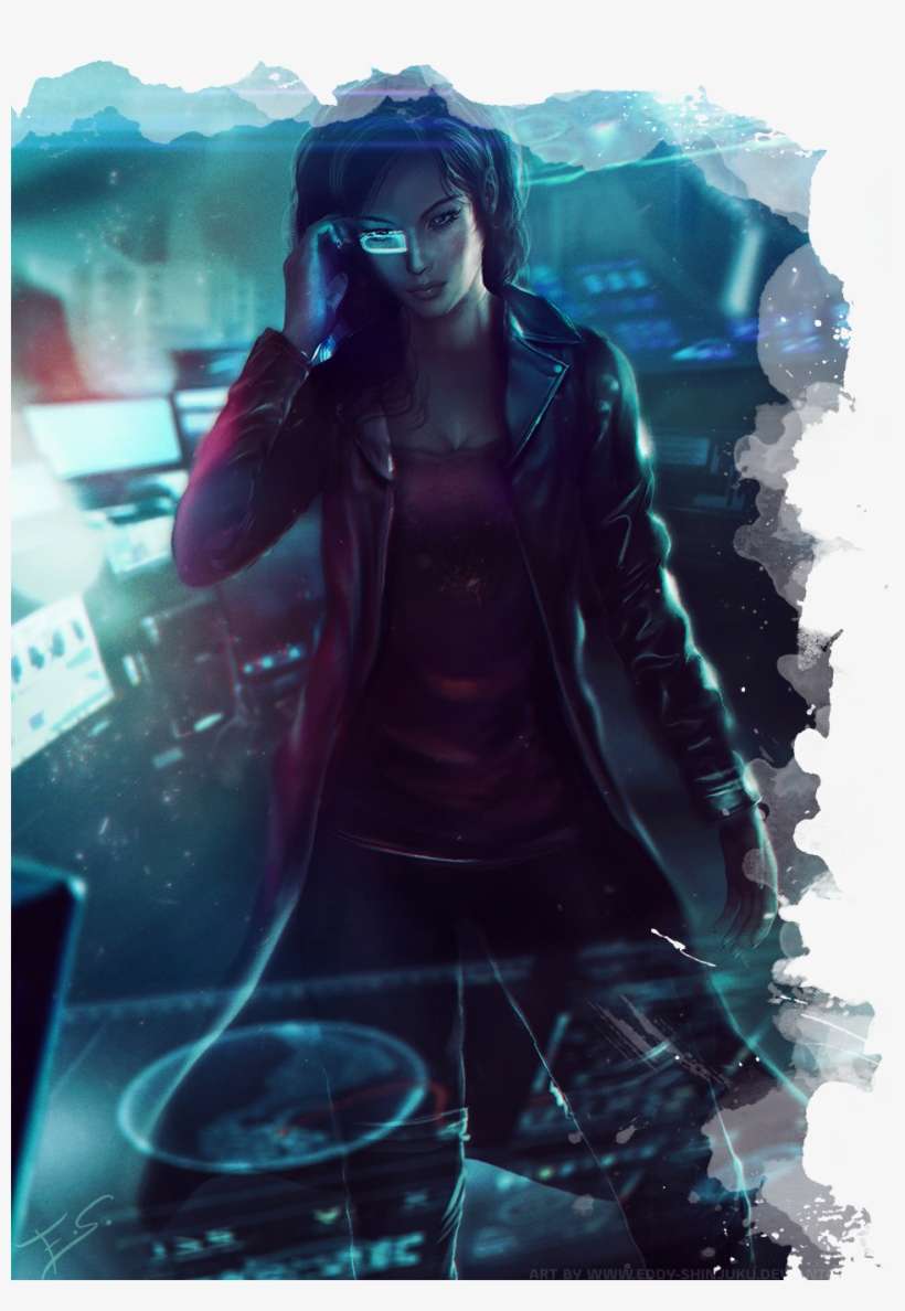 Black Girl Cyberpunk Girl, transparent png download