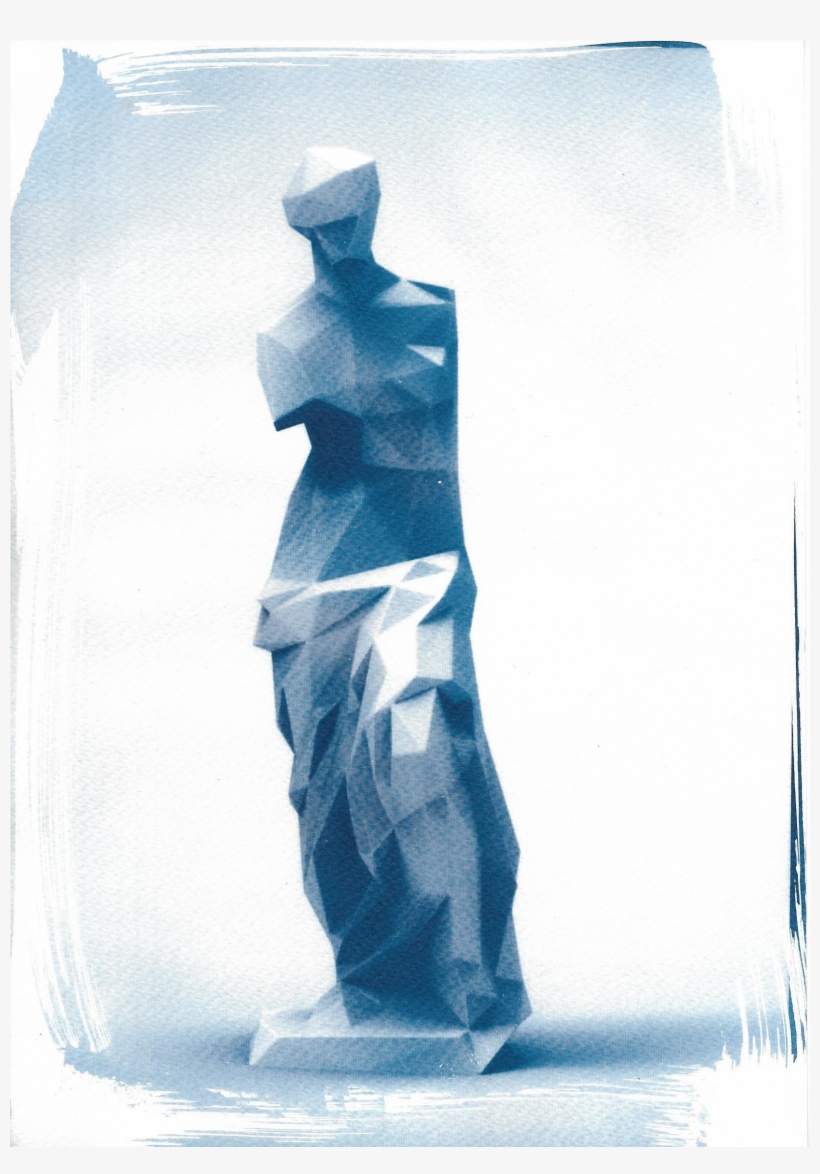 Limited Series Cyanotype Print, Handmade And Printed - Venus De Milo, transparent png download