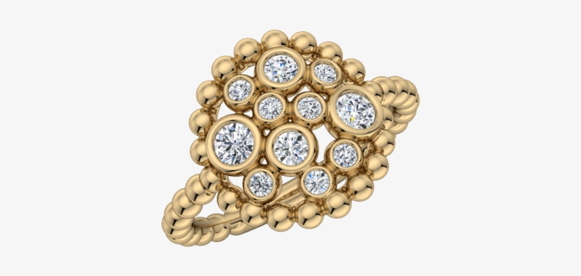 Champagne Diamond Bubble Ring - Diamond, transparent png download