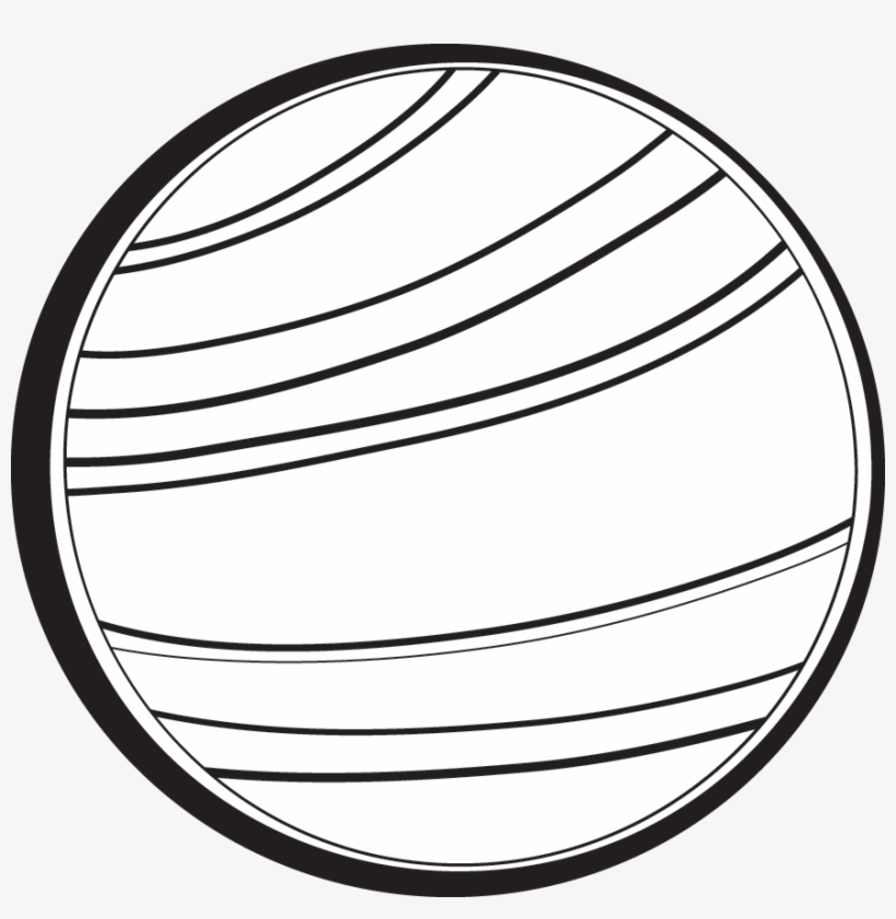 Planet Clipart Venus - Venus Black And White, transparent png download