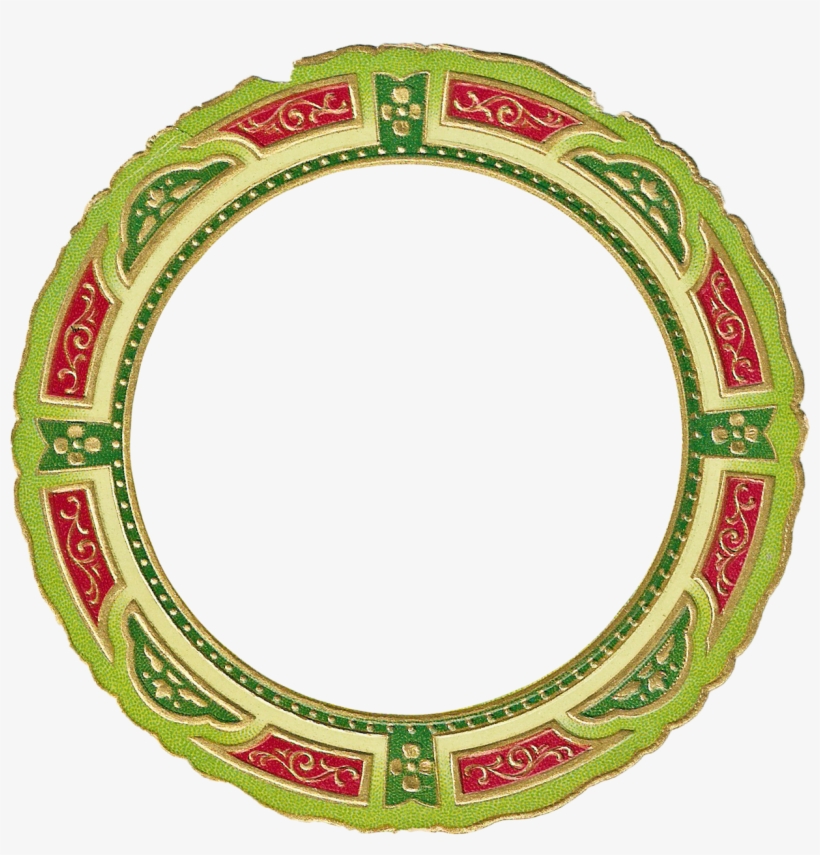 Free Vintage Christmas Clip Art - Circle, transparent png download