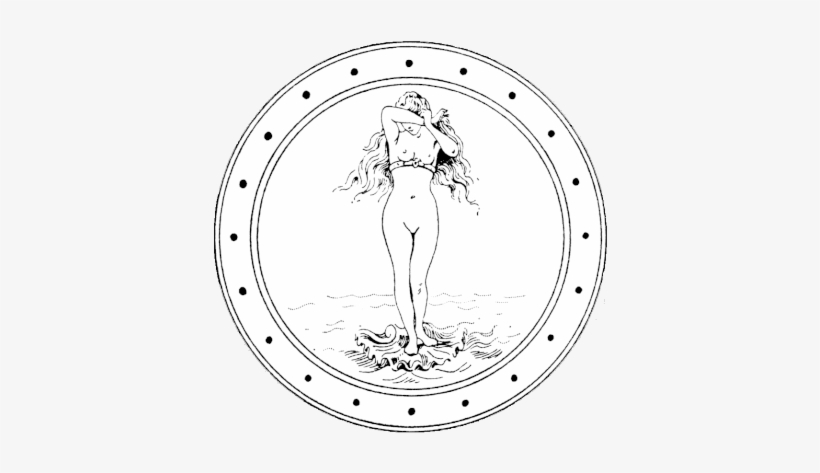 Line Drawing Venus Design - Estrella De David Esoterica, transparent png download
