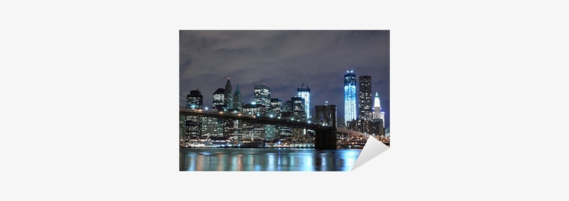 Brooklyn Bridge And Manhattan Skyline At Night, New - Living The Oath, transparent png download