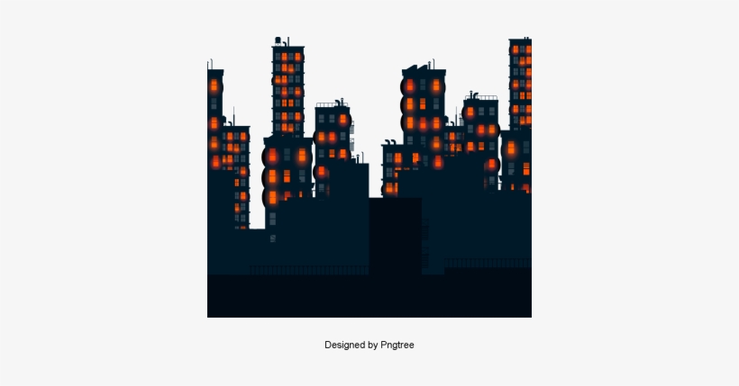 Cartoon Hand Painted City Building Design, Cartoon, - Architecture, transparent png download