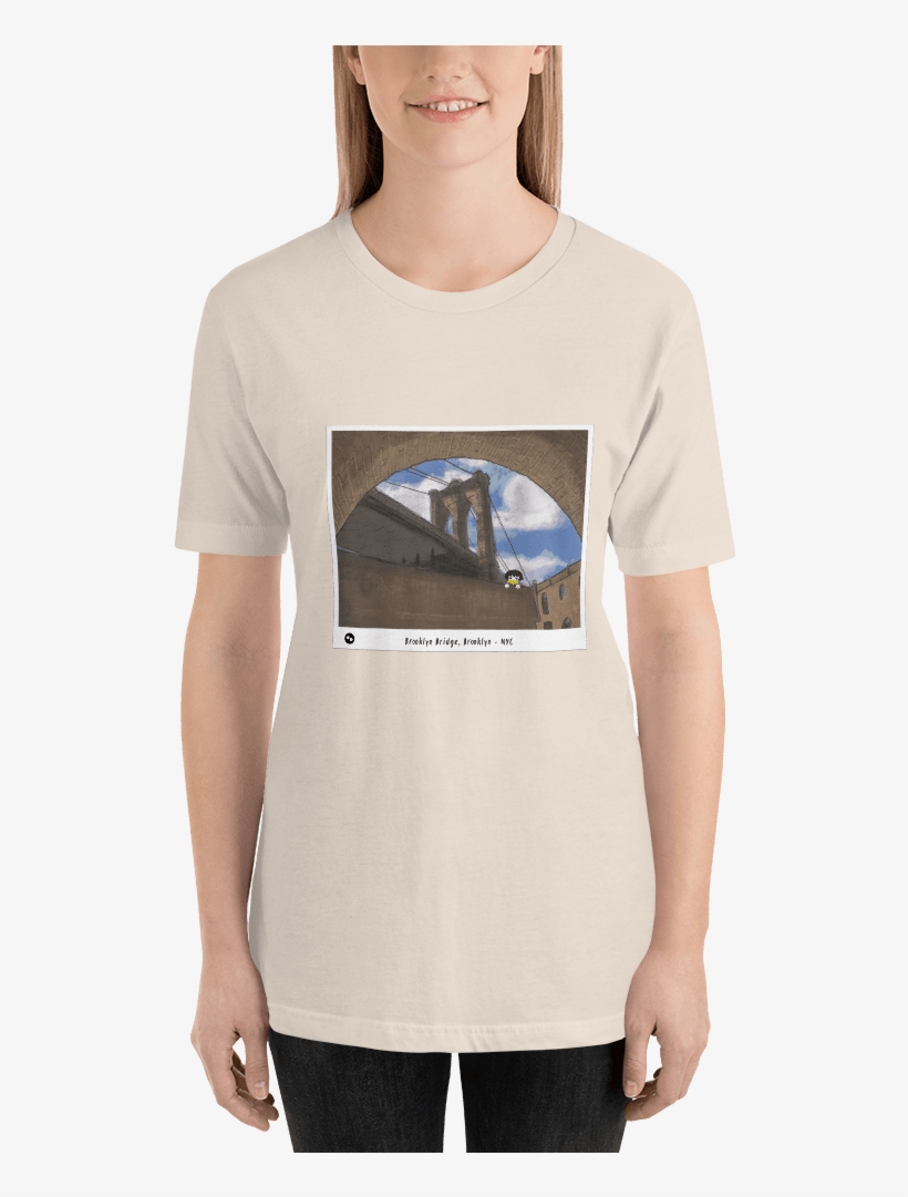 Tav The Duck At The Brooklyn Bridge T-shirt - T-shirt, transparent png download