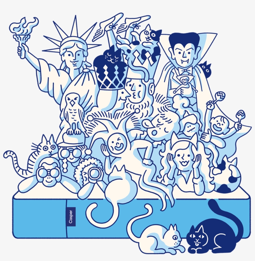 No Wonder I Can't Get Any Sleep There Are Too Many - Casper Mattress Illustration, transparent png download