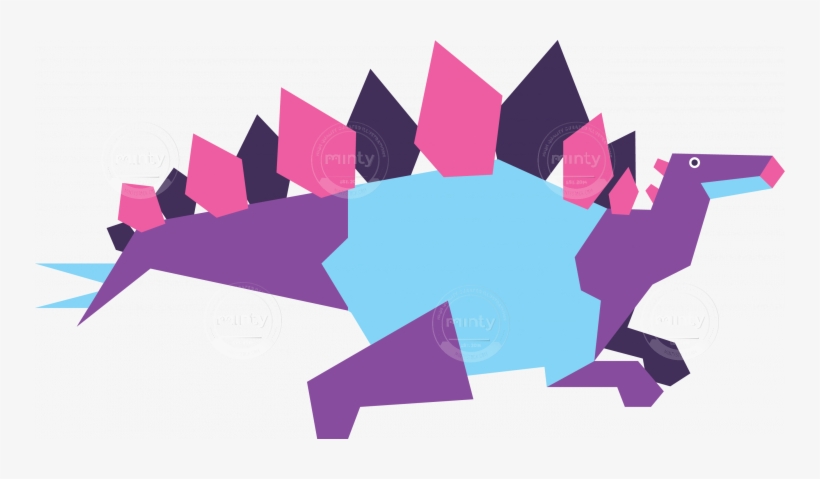Prehistoric Stegosaurus - Graphic Design, transparent png download