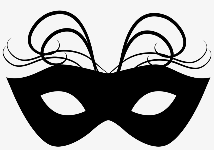 Carnival Mask With Thin Feathers Ornament Comments - Mascaras Del Carnaval De Blancos Y Negros, transparent png download