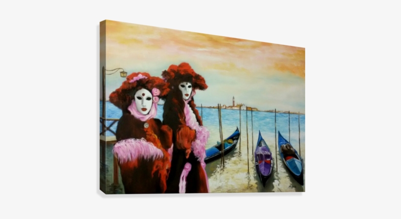 Carnival In Venice Canvas Print - Saatchi Art, transparent png download