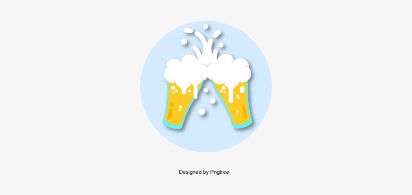 Beautiful Cartoon Hand Painted Summer Drink Beer, Beautiful, - Beer, transparent png download