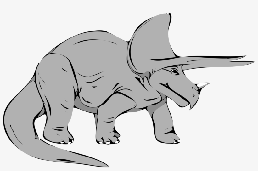 Triceratops Tyrannosaurus Dinosaur Late Cretaceous - Triceratops Clip Art, transparent png download