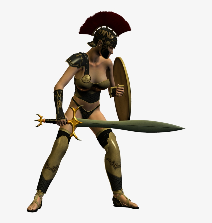 Spartana Female By Selficide - Girl Warrior Png, transparent png download