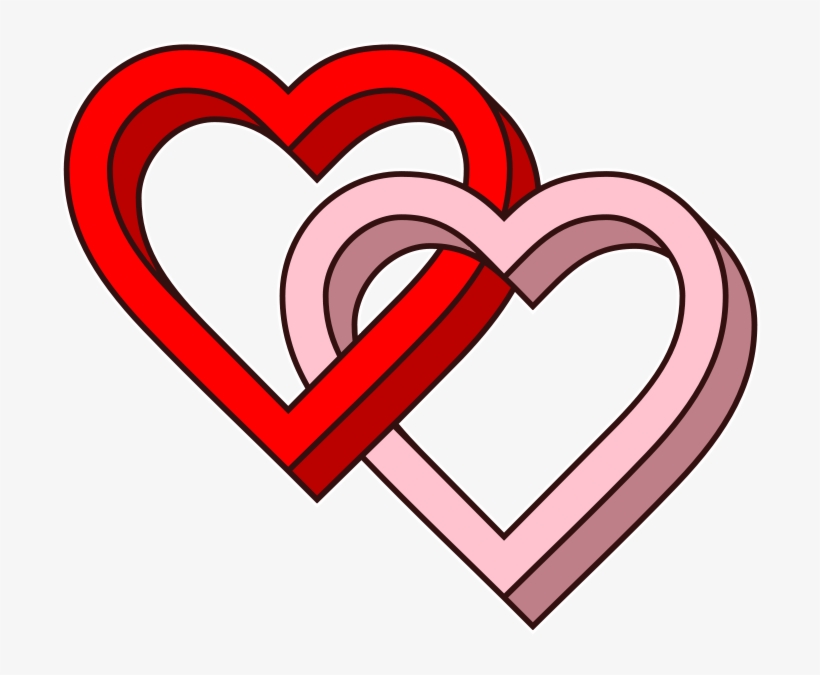 Interlaced Love Hearts-3d - Love Transparent, transparent png download