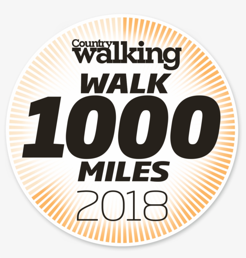 Walk 1000miles 2018 Logo - Country Walking, transparent png download
