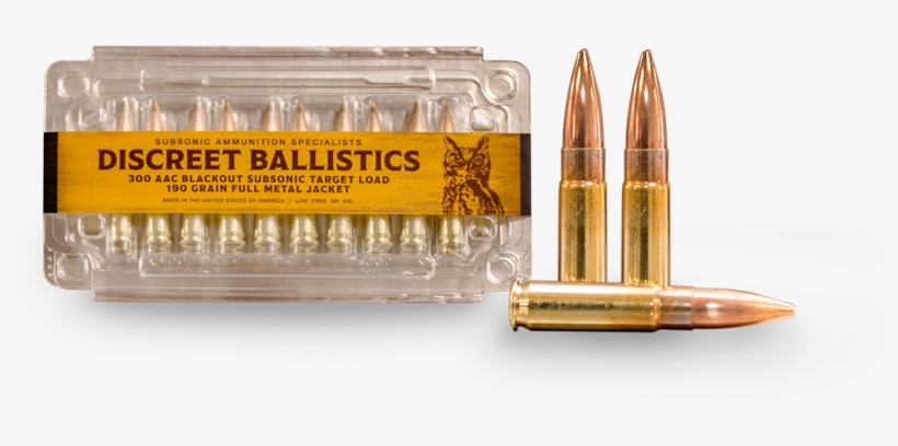 300 Aac Blackout 190gr Subsonic Load Target - 300 Blackout Subsonic Ammo, transparent png download
