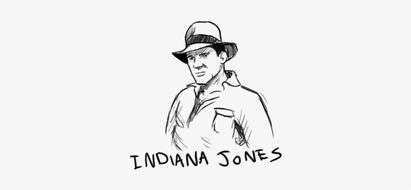 James Bond Vs Indiana Jones - Sketch, transparent png download