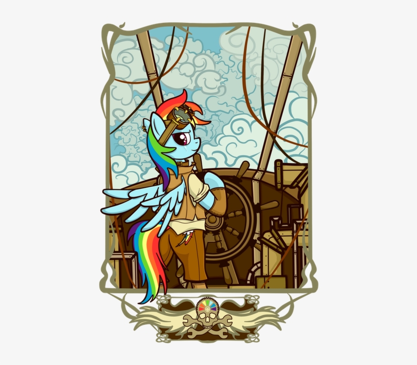 Steampunk Rainbow Dash - Airship Pony, transparent png download