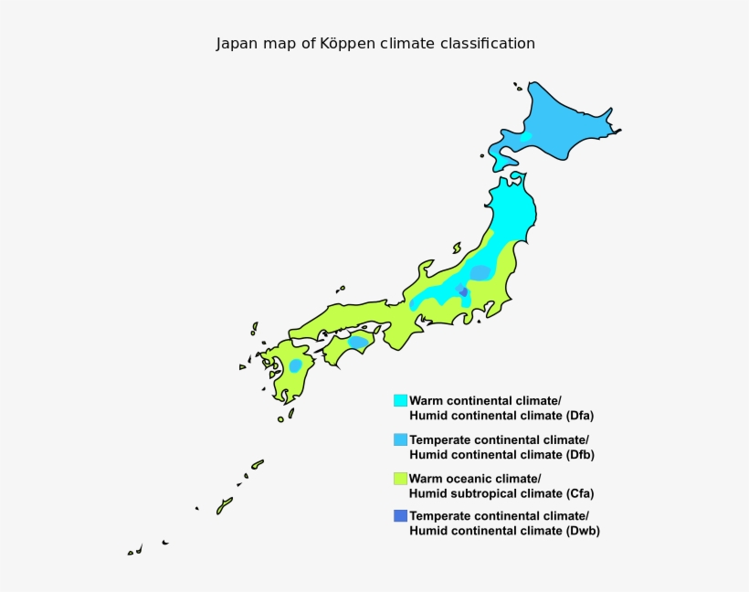 Ali Zifan [cc By Sa - Koppen Climate Map Of Japan, transparent png download