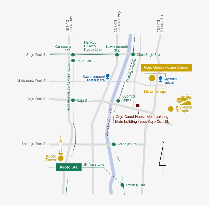 Annex Is Located Back From Higashi Oji Dori St - Hotel, transparent png download
