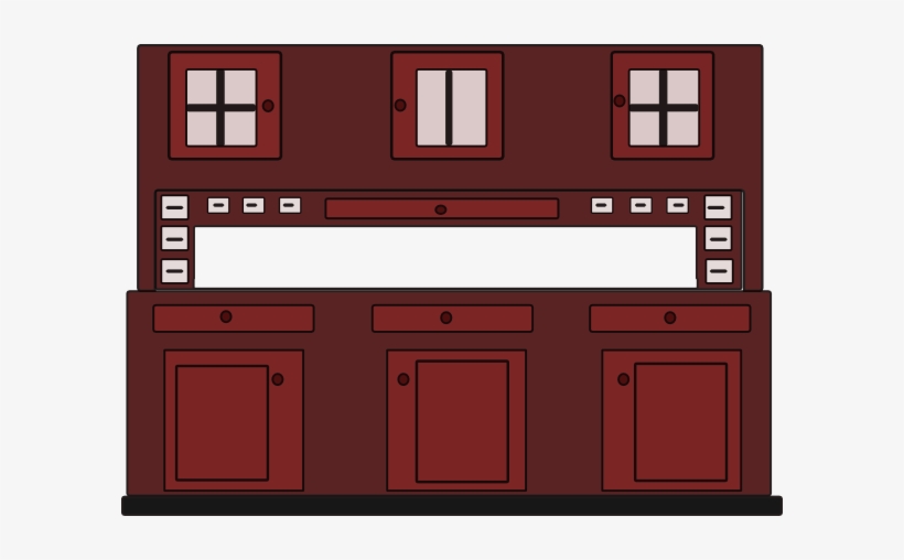 Small - Kitchen Cabinets Clipart, transparent png download