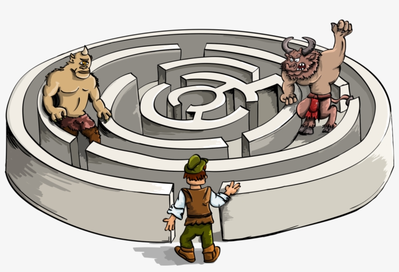 Minotaur Labyrinth Theseus Cyclops Maze, transparent png download