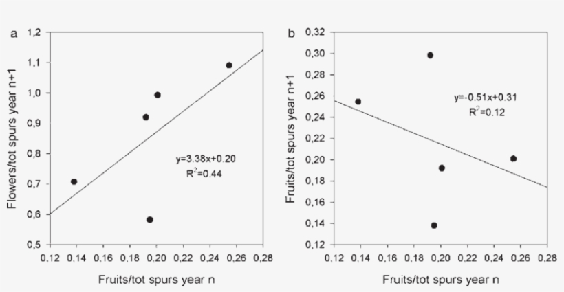 Relationship Between Fruits Per Total Spurs In The - Diagram, transparent png download
