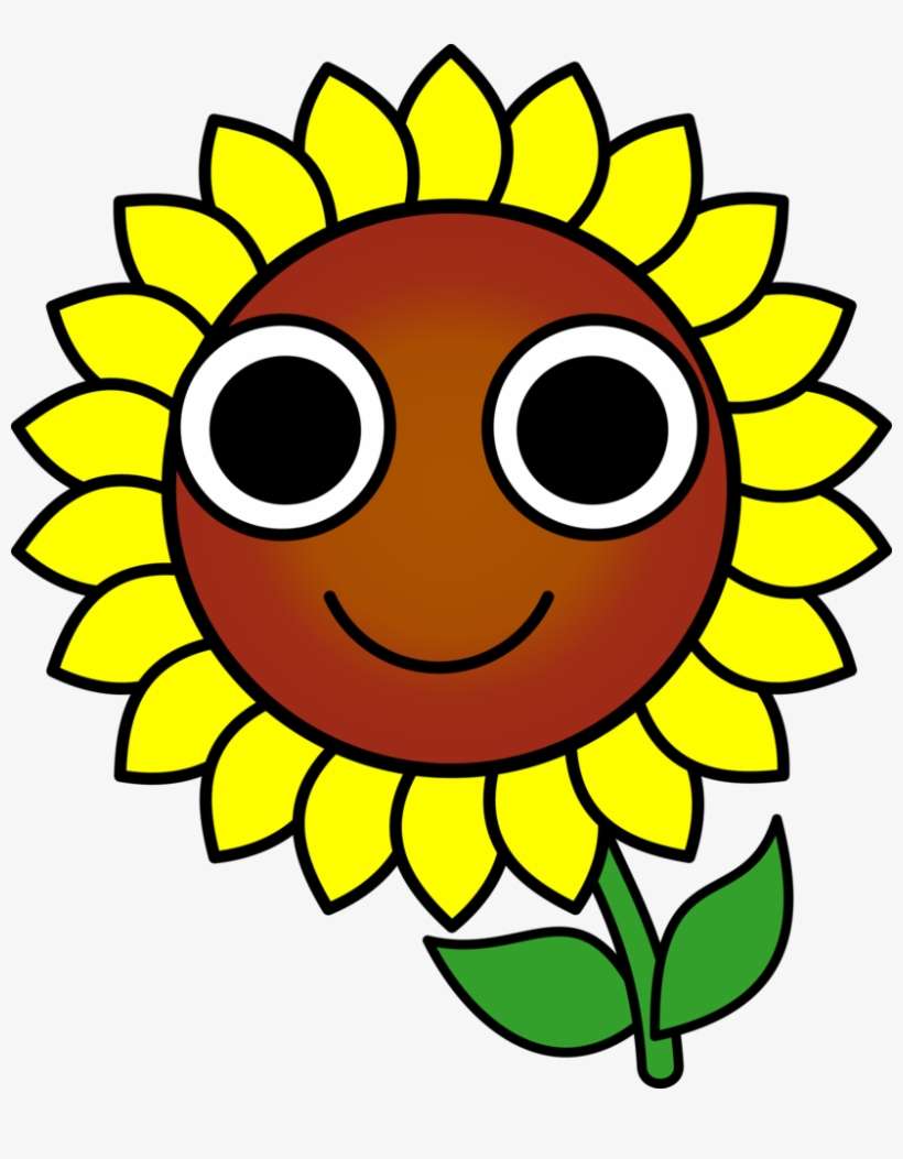 Happy Sunflower Vector By Nico-e On Deviantart - Happy Sunflower, transparent png download