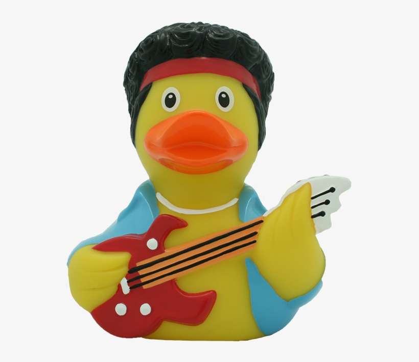 Rock Star Rubber Duck By Lilalu - Rubber Duck With Guitar, transparent png download