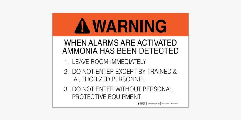 Ammonia Alarm Procedure - Signmission Warning Sign - Look Out For Forklifts 7"x10", transparent png download
