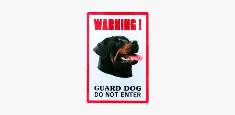 Warning Guard Dog Sign - Marltons - Beware Of The Dog Sign - Rottweiler, transparent png download